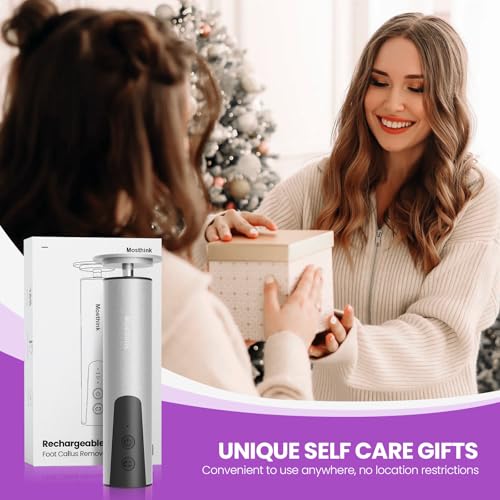 2-in-1 Electric Callus Remover for Feet, Professional Pedicure Tool Gift - color: Sliver