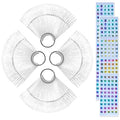 200pcs Nail Swatch Sticks with Number Stickers Nail Color Display - size: 200 Count (Pack of 1)