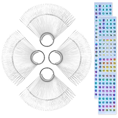 200pcs Nail Swatch Sticks with Number Stickers Nail Color Display - size: 200 Count (Pack of 1)