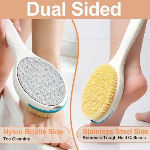 Extendable Foot Brush & Shower Foot Scrubber, Long Bath Brush