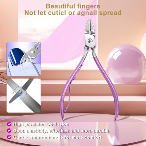 30Pcs Stainless Steel Nail Clipper Set with Luxurious Travel Case - color: 30 in 1 Purple