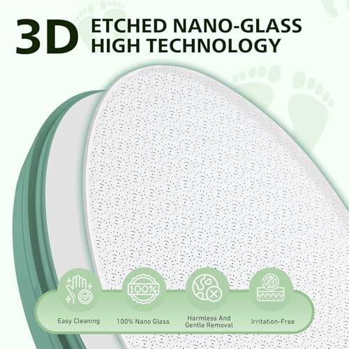 BALUCA Glass Foot File Callus Remover for Feet - Nano Glass Foot Scraper Scrubber Dead Skin Removal for Cracked Heels,Professional Pedicure Tool for Home, Salon, and Travel (Green) - color: Green