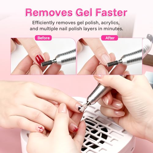 BQAN Complete Nail Drill Bits Set Carbide & Diamond & Mini Sanding Bands - color: Colorful-10pcs