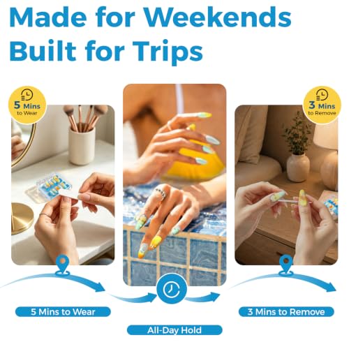 5pcs Dual Layer Press On Nail Cases with Nail Tool Kits for Travel - size: 5 Pcs