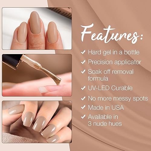 IBD Building Gel, Hard Gel Nail Extension, Cool Nude, Soak-Off, Nail Builder Strengthener, 0.5 fl oz - color: Cool Nude