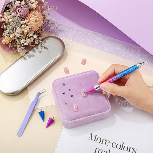 Tatuo Rhinestone Picker Tool Bedazzling Pen Dual Head, Gradient Blue Purple - color: Gradient Blue Purple