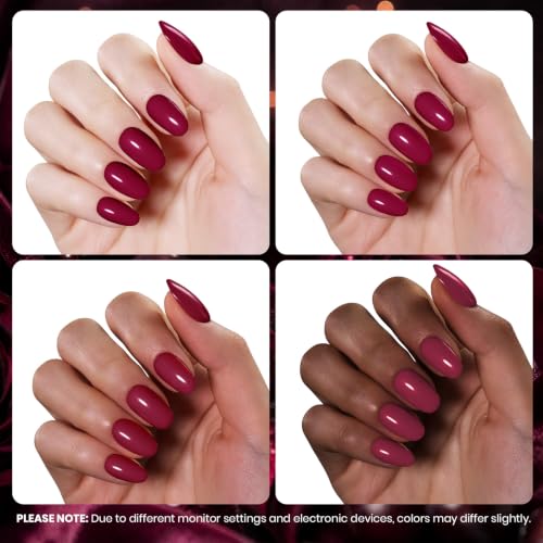 Beetles Midnight Burgundy Gel Nail Polish, 15ML Dark Red Gel Polish - color: C - Red | Midnight Burgundy