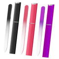 Crystal Glass Nail File with Case for Natural Nails 3 Pack - color: Purple Rose Black