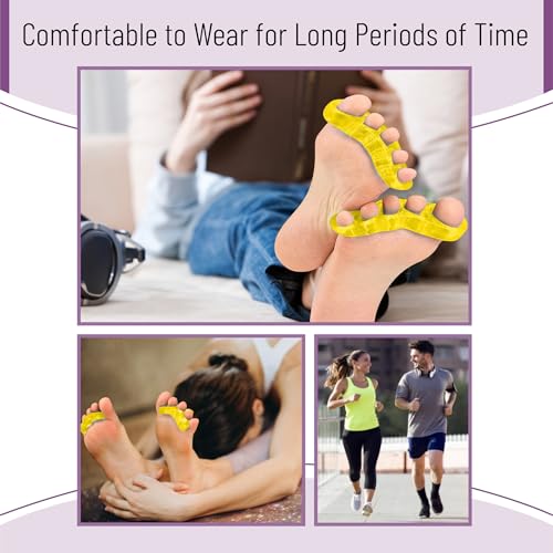 Dr. JK- ToePal Gel Toe Separator, 2 Pairs, Toe Spacers, Bunion Corrector - color: Yellow, size: 2 Pairs