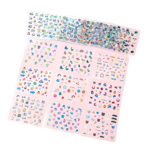 30 Sheets Cute Nail Stickers Cute Nail Art Stickers for Women DIY Manicure Nail Decorations - color: Style-07