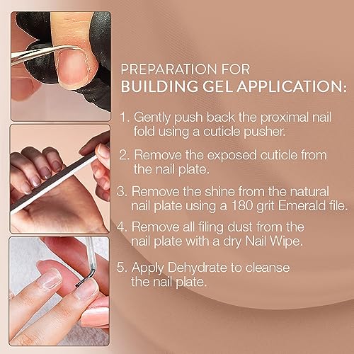 IBD Building Gel, Hard Gel Nail Extension, Cool Nude, Soak-Off, Nail Builder Strengthener, 0.5 fl oz - color: Cool Nude