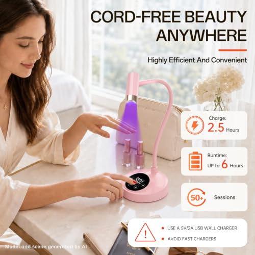 Mlogiroa UV Nail Lamp for Gel Nails Touch Sensor, Single Finger Curing Lamp