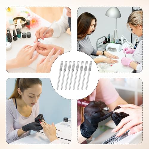 8 PCS Mini Mandrel Nail Bit,3.1 MM 3/32 Inches Nail Drill Bit for Electric Drill File Machine,Suitable for Acrylic Nails Manicure Pedicure Tool,Sanding Bands Compatible - size: 8 PCS