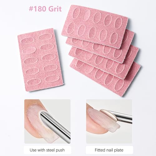 180 Grit Sandpaper Sheets Dual Ended Nail Cuticle Pusher Cuticle Cutter