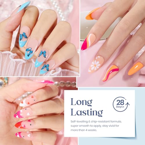 Beetles Gel Nail Polish Set, 20 Pcs Neon Nail Gel Polish Set - color: 20Pcs Neon Nude Orange