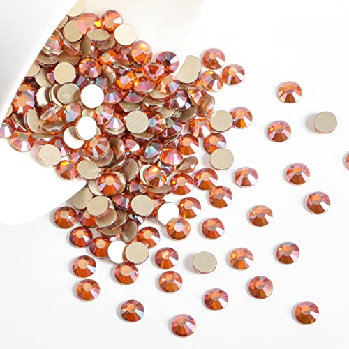 Beadsland Flat Back Crystal Rhinestones,Amber, SS3, 1440pcs - color: Amber, size: SS3/1440pcs