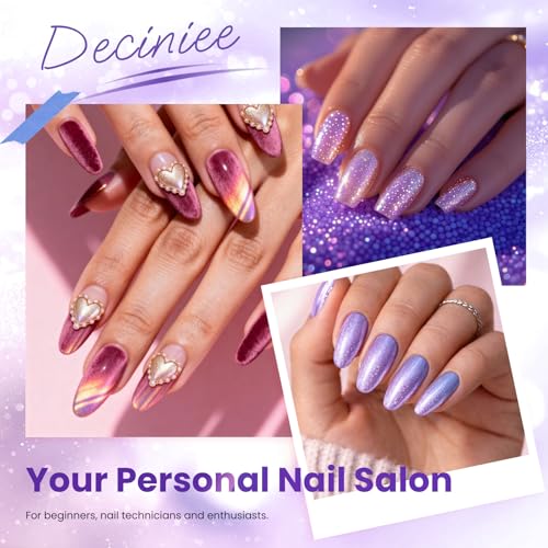 Acrylic Nail Kit for Beginners with Everything in Storage Bag, Bling Purple - color: Single Purple