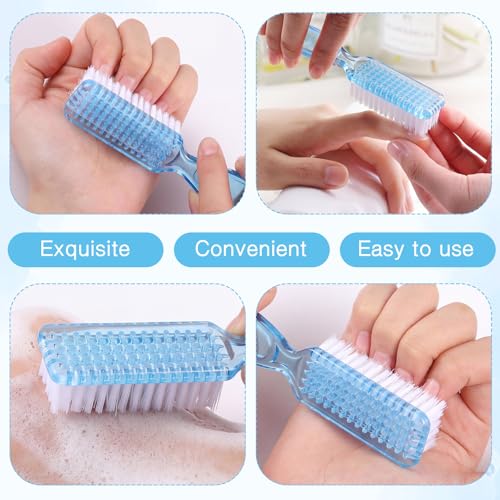 Patelai 15 Pieces Nail Brush Handle Grip for Fingernail Toe Scrub Cleaning - color: Fresh