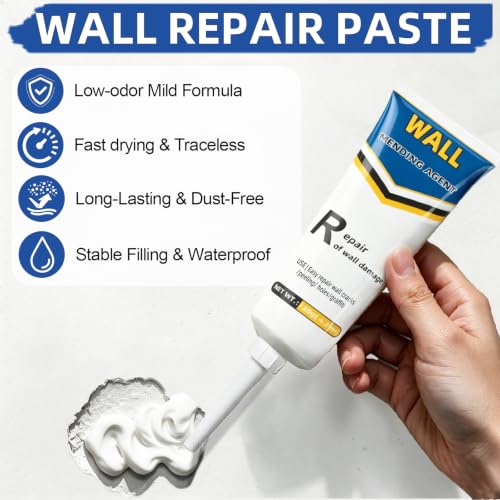 Wall Spackle Drywall Repair Kit Tape & Scraper for Nail Holes & Wall Cracks