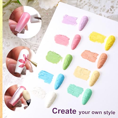 Gradient Painting Gel, 9 Colors Ombre Gel Nail Polish - color: Easter Egg