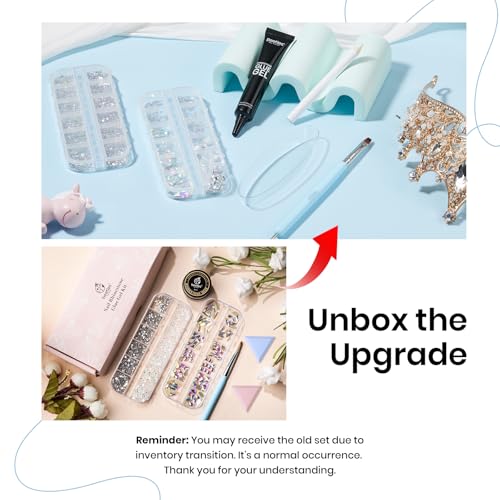Beetles Gel Polish Nail Glue with Nail Gems Set - color: A-Clear-1