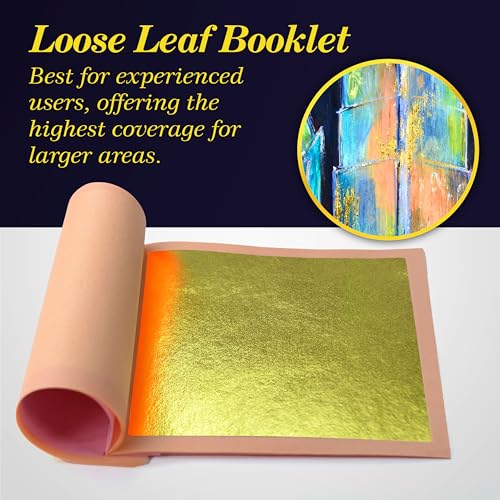 Barnabas 24K Real Gold Leaf Sheets for Crafts - 10-Loose Sheet 3.1inch - color: 24K