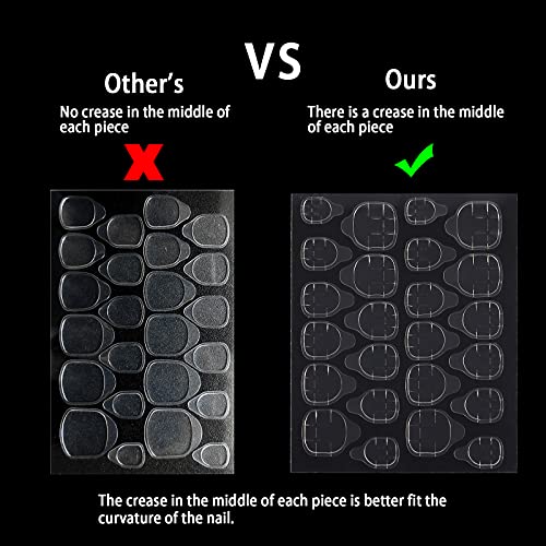 Laza 720pcs Thin Breathable Adhesive Tabs Super Sticky Nail Glue Stickers - size: Clear 720 Pcs