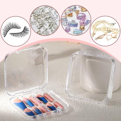 Noverlife 27PCS Press On Nail Packaging Box, Clear Press On Nail Container - color: 27PCS - Rounded Corners