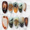 30pcs Halloween Press on Nails 3D Spider Gothic Bat Fake Nails - color: Halloween Press on Nails 09
