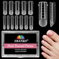 EBANKU 120Pcs Poly Gel Nail Forms for Toes, Long Square Dual Forms - color: 120P Long Square Toenail
