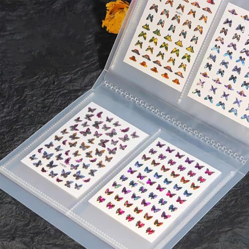 Nail Sticker Book Binder Nail Art Book for Nail Decals Storage - size: medium
