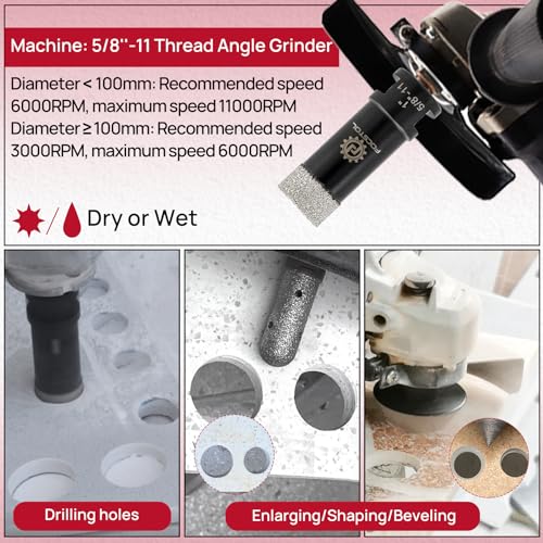 FOCSTOL Diamond Drill Bits Set 9PCS, 3/4"-4" Tile Hole Saw Kit - size: KIT3