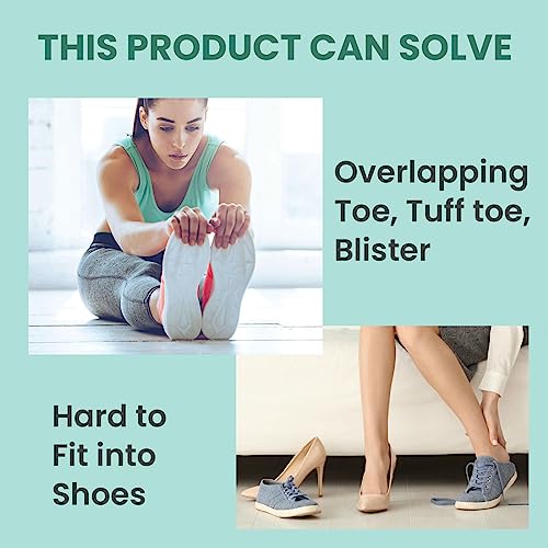 Welnove Gel Toe Separator, 12 Pack Pinky Toe Spacers, Aloe Vera Extract Infused Silicone Little Toe Spacers, Bunion Corrector, Bunion Cushions Pads for Preventing Rubbing & Relieve Pressure - color: Clear-Aloe Vera