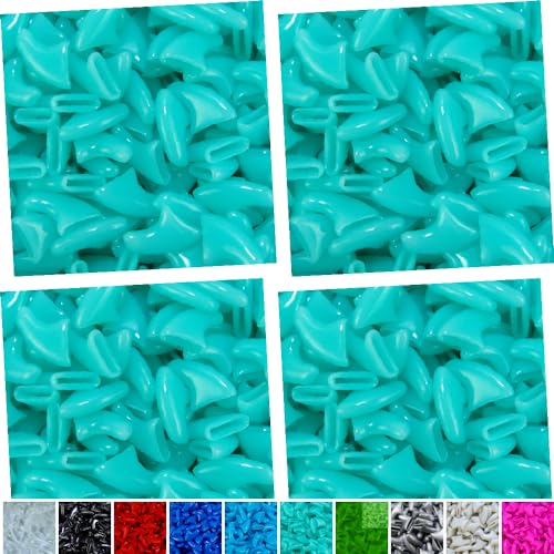 zetpo 80 pcs Cat Nail Caps | Cat Claw Covers | with Adhesives and Applicators (Turquoise, XS) - color: Turquoise, size: XS