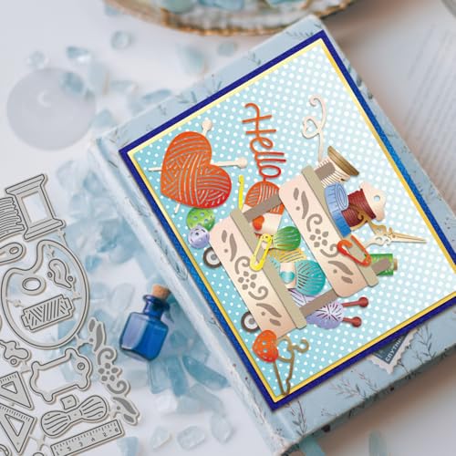 GLOBLELAND Painting Tool Cutting Dies Sewing Tool Metal Die Cuts Office Tools Cutting Embossing Templates for Scrapbooking Crafts Paper Cards Making - style: Painting Tools