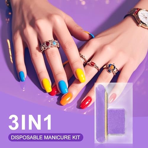 Lokyango Disposable Manicure Tool Kit (Purple, Count, 20, 80/100 Grit) - color: Purple