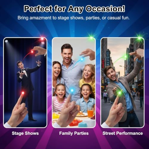 D'lite Magic Thumb Lightup Trick Set / 2 Original Amazing Ultra Bright Light Magic Fingers - Closeup & Stage Magic Tricks - Easy Illusion Anyone Can Do It - Magic Trick for Adults (Junior Pink) - color: Junior Pink
