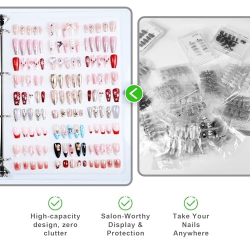 6 Sheets Medium Press on Nails Organizer Book Insert Pages - color: A5-6 Pages