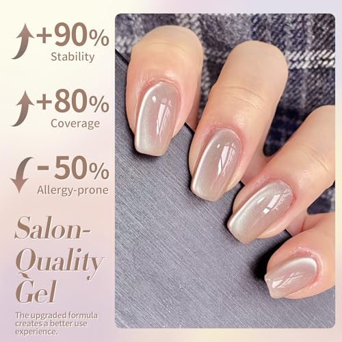 BORN PRETTY Moonlight Nude Cat Magnetic Eye Gel Polish Glass Gel Polish - color: moonlight nude