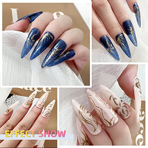 8ml Metallic Painting Nail Polish Gel,Golden Painted Nail Polish - color: Mirror Gold