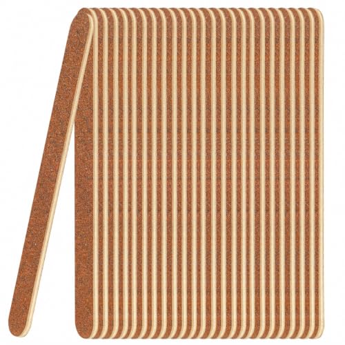 Nail Files - 24 PCS Fingernail Files 7" Long 80/100 Grit Brown - color: 24pcs Brown, size: 80/100 Grit