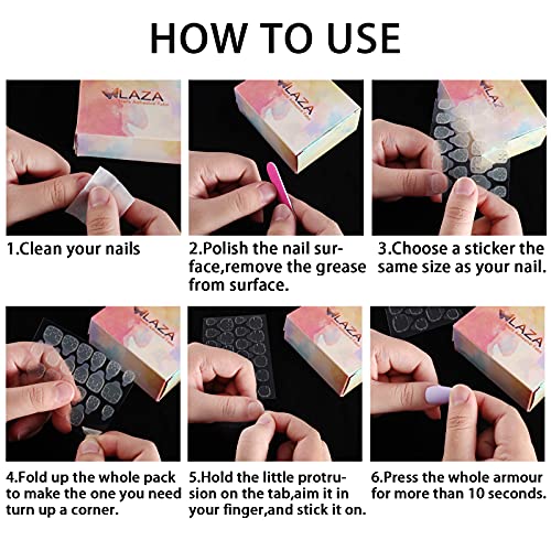 Laza 1200pcs Thin Breathable Adhesive Tabs Super Sticky Nail Glue Stickers - size: Clear 1200 Pcs