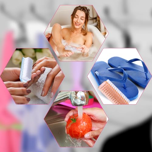 Patelai 15 Pieces Nail Brush Handle Grip for Fingernail Toe Scrub Cleaning - color: Fresh