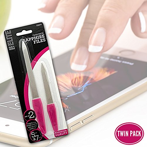 Swissco - Elite Accessories, Twin Pack Nail Files, Great For Travel Or Home Use (pink)