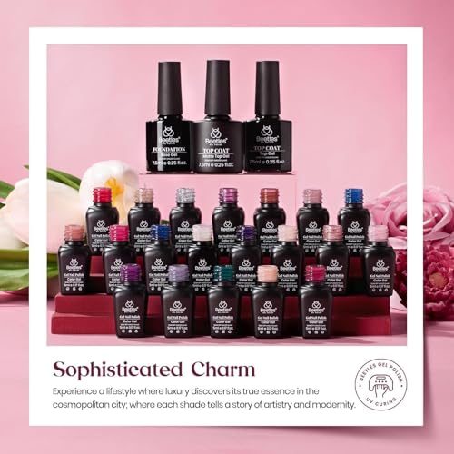 Beetles Fall Gel Nail Polish Set, Sophisticated Charm Shimmer Gel Polish - color: 0-0 20 Colors Sophisticated Charm