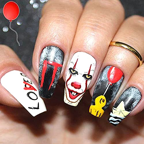 35 Sheets Halloween Water Transfer Nail Stickers Nail Art Decals