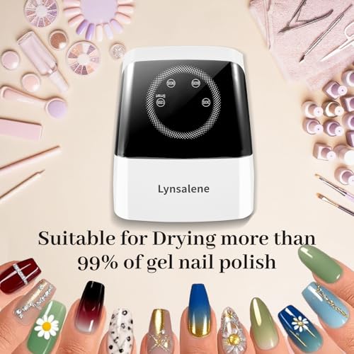 132W UV LED Nail Lamp,Rechargeable Nail Dryer for Gel Nails