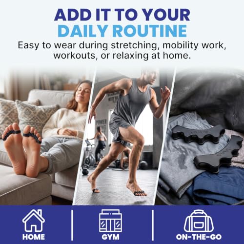 Spacer Mobility Toe Spacer, 5-Loop Silicone Toe Separators for Men & Women - size: 5-Loop