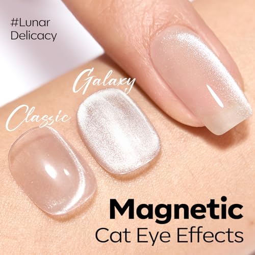 modelones Nude Cat Eye Gel Nail Polish Soak Off UV/LED Gel Polish 15ML - color: A3-Glass Cat Eye
