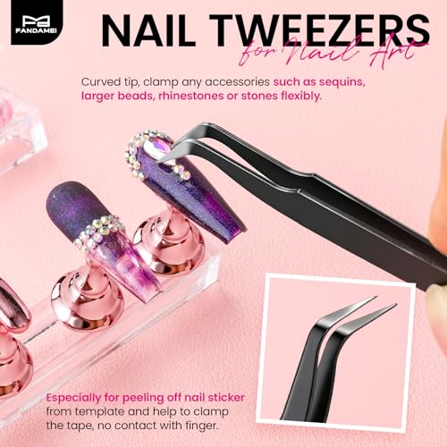 FANDAMEI Press On Nail Stand, 20PCS Nail Stands, Nail Stand For Press Ons - color: Pink